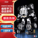 乐森机器人 乐森自动变形语音控制儿童礼品ai交互多功能2024新款编程玩具人形智能机器人 炫酷黑