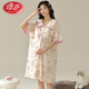 LangSha (LangSha) pure cotton chest pad pajamas for summer pregnant women thin short-sleeved cardigan for postpartum childbirth clothes for breastfeeding nightgown for postpartum maternity 7A-11981 L [Suggested 100-120 Jin [Jin equals 0.5 kg]]