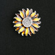 Lüge Shang Herren Sonnenblume Business Business Brosche Anzug Hemd einfache Platte Gold plattiert Silberkragen festgesteckt