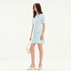 Karl Lagerfeld 2025 summer new four-bag round neck knitted dress Galeries Lafayette M22E1381 Blue M