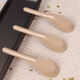 Disposable spoons, biodegradable rice husk spoons, commercial takeout packaged fast food catering rice spoons, small spoons, original color disposable rice husk spoons, 1000 pieces