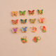 Chihuan gold 999 pure gold 18k gold small butterfly enamel accessories bracelet necklace bead pendant diy jewelry accessories C90