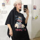 御仕达时尚短袖小众t恤女装潮ins港风体恤圆领印花上衣女夏 T1278白色短袖0 M