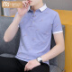 Modal 2025 new summer lapel men's short-sleeved T-shirt casual trendy brand POLO shirt men's collar half-sleeved top white QY679 M