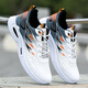Sportschuhe Herrenschuhe Frühling und Sommer atmungsaktives weiches alleinige Netzschuhe Herren lässige Schuhe Leichte schockabsorbierende Trendschuhe Männer Weiß und Blau K333 44