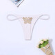 Yu Zhaolin double-layer thin strap sexy thong butterfly embroidered low-waisted sexy bikini women's underwear T-pants NK265 red 1 M [80-110Jin[Jin equals 0.5 kg]]