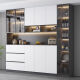 LDVEP Gujia Family Dining Side Cabinet Wine Cabinet Integrated Wall Modern Simple Tea Living Room Dining Room Storage Style 16280*40*220