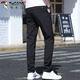 Woodpecker (Tucano) Hosen Herren-Casual Hosen Herren Frühling und Sommer Straight Sports Hosen Trendy und vielseitige High-End-Hose schwarz 33