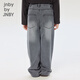 Jnby par Jnby [Fine Fleece] Jiangnan Tissu pour enfants Vêtements lavage du pantalon droit denim Automne et hiver garçons et filles Enfants 1OAE12350 986 / Denim White 120cm