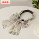 Spring flower hairpin hairband for women retro autumn and winter braided hairband with teeth anti-slip Internet celebrity new hair bundle feeling head cave hair accessory blue gray