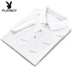 Playboy (PLAYBOY) new summer lapel men's short-sleeved t-shirt casual POLO Paul shirt men's collar half-sleeved ice silk black QY679 XL