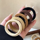 Lika Shi High Elasticity Thick Seamless Hair Tie Women's Hair Tie Rubber Band Hair Accessory Hair Tie Durable Rubber Band Headgear High Value Dark Brown Towel Ring 10 Pack