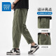 Jeanswest Pure Cotton Casual Hosen für Herren Sommereis Ice Seide dünne losen sportlich grün grün harlen neunpunkthosen Militärgrün [Sommer dünn] XL [Empfohlen 120-135 Jin [Jin ist 0,5 kg]]