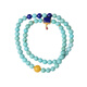 Potala Palace Orphan Turquoise Beeswax Bracelet Lapis Lazuli Transfer Bead Multi-circle Bracelet Beaded Birthday Gift for Men and Women