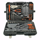 Auto repair tool set, socket wrench, ratchet repair combination, multi-functional full tool box for car repair, 142-piece 24-tooth straight handle set for auto repair