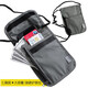 Bolsa de pasaporte de cuello de cabestro de Zhewei Xianxiu Bolsa de viaje en el extranjero Big Bag Mobile Phone Bag Crossbody Certificado de certificado Actualización personalizada 7 Compartimento/Negro antirrobo Negro
