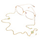 Hb Gläser Kette Grüne Stein Vierblätter Klee Halter Hals Titanstahl Perle Sonnene Augen Lanyard Mode Frauen Sonnenbrille Sonnenbrille