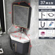 Ai Style One Bathroom Triangular Bathroom Cabinet Combination Space Aluminum Household Washbasin Corner Washstand Simple Small Apartment Corner 37*37 Gentleman Gray Cabinet + Basin + Mirror Cabinet