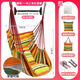 
Chaosihui swing indoor and outdoor household without punching horizontal bars infant and toddler outdoor swing garden hanging basket children hanging chair candy yellow stripes swing + rope tied + no pillow + S hook