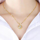 Olevo gold necklace women's 18K color gold clavicle chain 2023 new pendant Valentine's Day gift for girlfriend Love you ten thousand years necklace