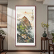 Good wood Rising Sun in the East Hand-painted Mount Tai Sunrise Chinese Painting Entrance Hall Hall Hanging Painting Decorative Painting Ink Landscape Painting Mural A-Rising Sun in the East 70*140cm HD Giclee Elegant Walnut Solid Wood Frame Solid Wood Thin Frame