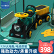 
Yuezhan Kyoto remote control electric car children's train can take a double-person baby toy car internet celebrity spray four-wheel parent-child car remote control blue + 2 blue car + music early education