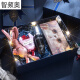 阡翌生日礼物盒空盒礼物盒ins 风生日礼品盒仪式感包装 蓝色礼盒拉菲草贺卡不含手提 1号尺寸：14124cm可装口红或小