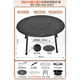 Primitive tea-making barbecue stove for household indoor barbecue stove set outdoor barbecue table heating basin charcoal barbecue grill 80CM thickened large table stove with 7-piece set + frying pan + cover + storage bag