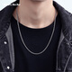 Miss JuJu pt950 platinum necklace for men and women, platinum necklace, clavicle chain, Chopard chain, thick style, thick sweater chain neck ornament, weight 18.6-18.8g, length 54cm, thickness 2.5mmM buckle,