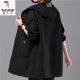 Mother M de mediana edad de carpintería de carpintería Mom Mamá con capucha con capucha de longitud media de una sola capa delgada Primavera y otoño NUEVO 40 años 50 CLICIA CALIENTAL LOLE 866# Khaki Medium-longitud 3xl [sugerido 145-160Jin [Jin equivale a 0.5 kg]]