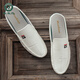 
Woodpecker white bean shoes men's spring and summer lazy shoes versatile new trendy driving men's shoes men's Korean casual soft leather shoes white 9880 39