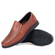 YRC Summer Hollow Leather Shoes Men's Breathable Anti-Slip Perforated Crocs Small Size Middle-aged Dad Sandals Shoes Light Brown 6622 44 Standard Size