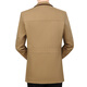 Pierre cardin spring and autumn men's clothing middle-aged men's pure cotton jacket casual daddy autumn jacket suit collar mid-length jacket deep khaki [stand collar] 180 XL