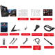MSI (MSI) X870/X870E La placa base es compatible con CPU 9900X/9950X/9800X3D (AMD X870/Socket AM5) MSI X870E Wifi Dark Dark