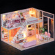 Jugar a la casa TOMA COCENIENCIA Tienda de la niña para niños Princesa Regalo de cumpleaños Mini Mini Simulación Simulación Villa Baby Time + Light + Hool Glue + Cover