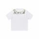 Nanyuexi hart und grausamer amerikanischer Alphabet Pflanze Blume rundes Hals schweres kurzärztes T-Shirt für Männer und Frauen Sommer S1048# Black XL