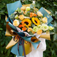 Eswina Flower Express Sunflower Mixed Bouquet Birthday Gifts Nationwide Citywide Delivery Sunflower Champagne Korean Style Bouquet