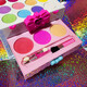 Xiaoling toys Jieyani makeup box girl makeup suitcase eye shadow box set children's manicure toy gift box 68652 French literary makeup bag