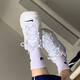 耐克（NIKE）女鞋 AIR MORE UPTEMPO (GS) 皮蓬大Air黑白潮流复古运动鞋篮球鞋 DH9719-100 白色/小蓝钩 36