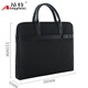 Ateyhoc business hand-held briefcase men's casual commuter office bag B4 large capacity customized document bag waterproof wear-resistant thickened information bag front and back with pocket 825 black (size: 380*310*55MM)