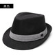 KFEI light luxury travel and vacation top hat casual style British gentleman hat men's summer linen retro large size jazz hat black M size (54-56cm)