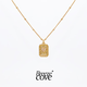 Shien BreezeCove gilt love small fragrance pendant necklace plated with 18K gold texture clavicle chain 18K gold plated model in stock