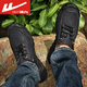 Huili casual leather shoes men's genuine leather spring and autumn outdoor hiking toe-mounted shoes layer cowhide sports shoes soft sole breathable work shoes black single layer BXT18655 40