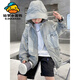 G.duck children's clothing boys summer sun protection clothing jacket 2024 new medium and large children summer boys thin breathable sun protection clothing gray 150 cm