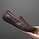 Yrc. Yiguan Erkang Fang Site officiel Fang Ship Store Flag Site officiel Fang Ship Store Flag Site officiel Doudou Shoes Men's Summer Gentine Leather Hollow Yierkang 9901 (style respirant) noir 20 40 [Taille de chaussure en cuir standard]