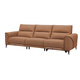 Lezhibao Lazboy en cuir art canapé salon zéro contre le mur renversé 2025 Nouvelle fonction électrique Sunset Avenue 677 Sunset orange-2,75m-grand-3 personnes doubles électriques