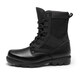 Strongman men's boots, double density combat boots, Jihua 3515 workwear wear-resistant leather boots, outdoor military fan training boots, black 41