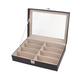 
mark story retro black leather 8 grid glasses storage box large capacity glasses collection box sunglasses sunglasses display box 8 grid black leather glasses storage box