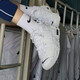 耐克（NIKE）女鞋 AIR MORE UPTEMPO (GS) 皮蓬大Air黑白潮流复古运动鞋篮球鞋 DH9719-100 白色/小蓝钩 36