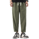 Jeanswest Pure Cotton Casual Hosen für Herren Sommereis Ice Seide dünne losen sportlich grün grün harlen neunpunkthosen Militärgrün [Sommer dünn] XL [Empfohlen 120-135 Jin [Jin ist 0,5 kg]]